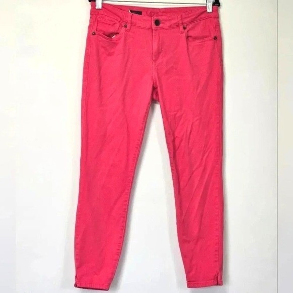 Kut from the Kloth Ankle Skinny Jeans Pink Cotton Blend Women's Size‎ 10